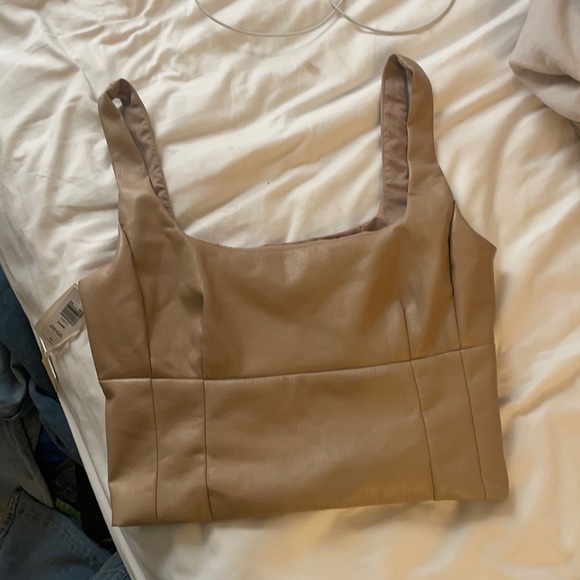 Aritzia Tops - aritzia wilfred shine leather bustier